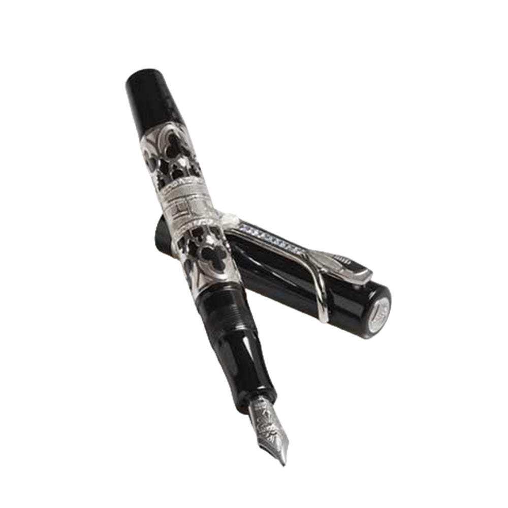 Visconti Venetia Limited Edition 925 Silver Fountain Pen - 23Kt Palladium-Silver Tone Medium Nib