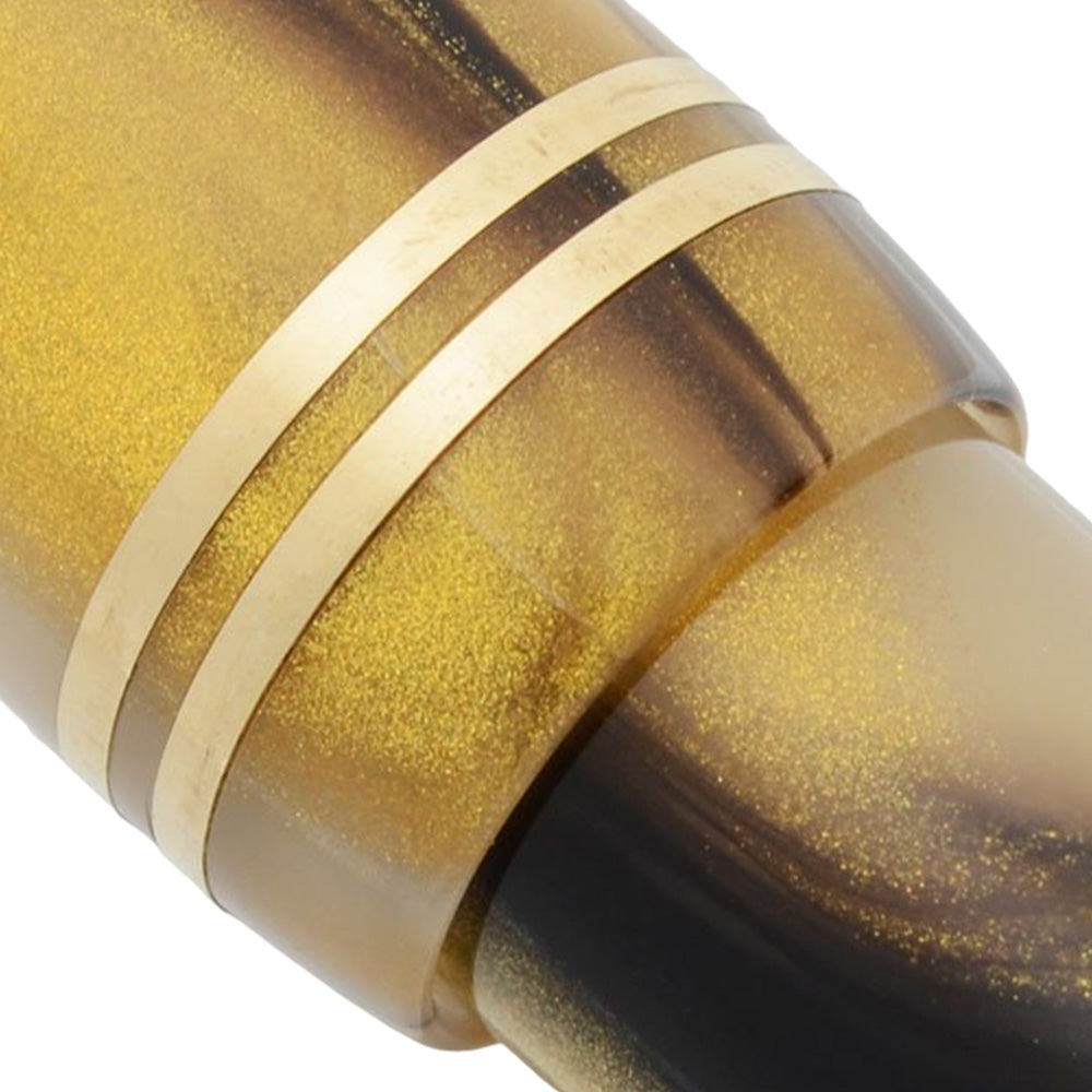Visconti Ragtime Limited Edition 20th Anniversary Honey and Brown GT Fountain Pen - 14Kt Gold Medium Nib
