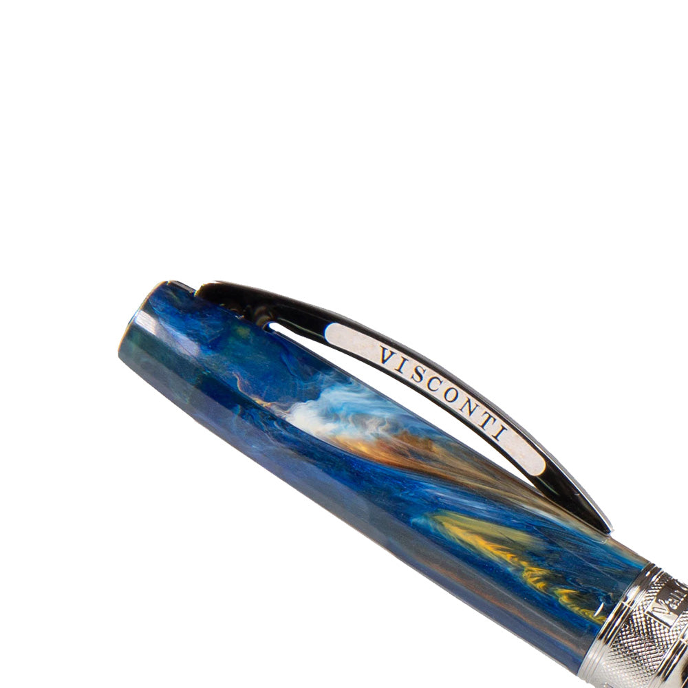 Visconti Van Gogh Starry Night (Blue) Resin with Palladium-Plated Trim Ballpoint Pen