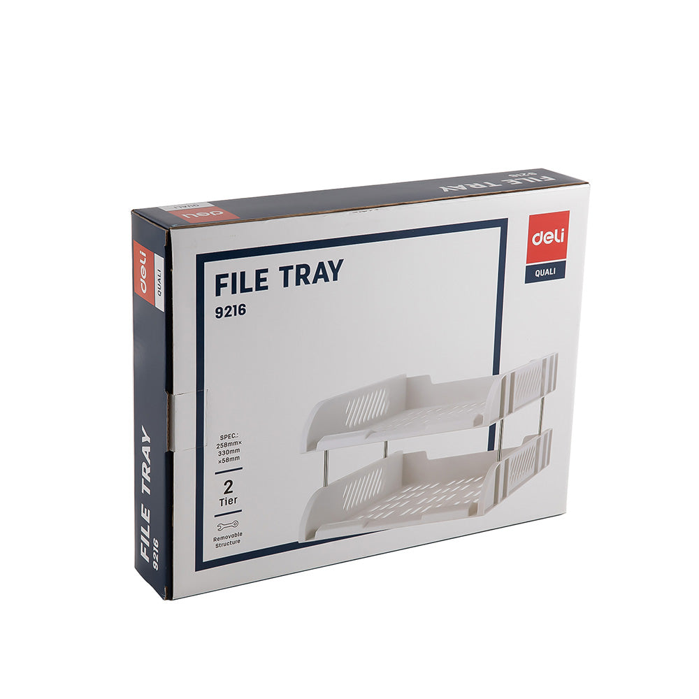 Deli W9216 2-Tier Document Tray (Assorted Colour)