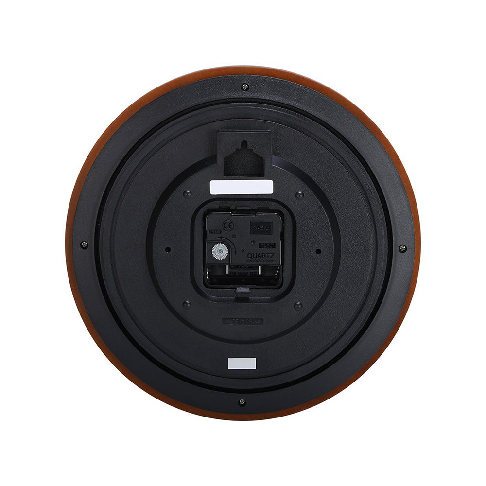 Casio IQ-126-5DF Wall Clock - Dark Brown Wood
