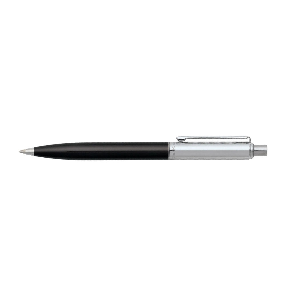 Sheaffer Sentinel Signature 9075 Glossy Black Engraved Chrome Plated Cap with CT Ball Pen