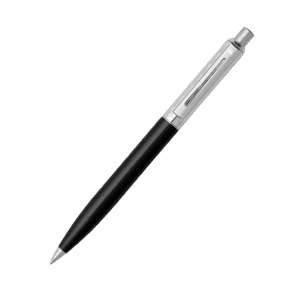 Sheaffer Sentinel Signature 9075 Glossy Black Engraved Chrome Plated Cap with CT Ball Pen