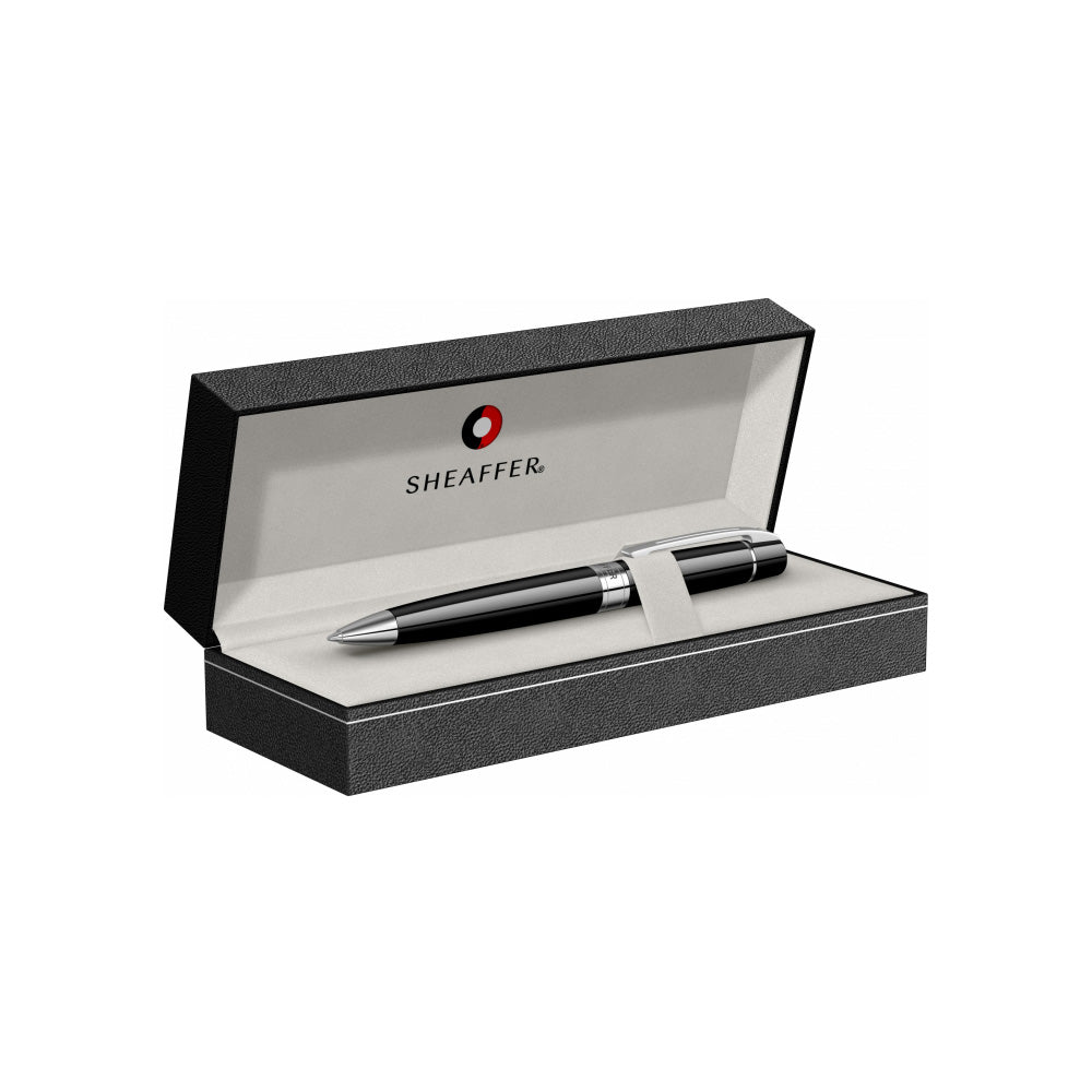 Sheaffer 300 Glossy Black Lacquer with Polished Chrome Plated Trim Ball Pen