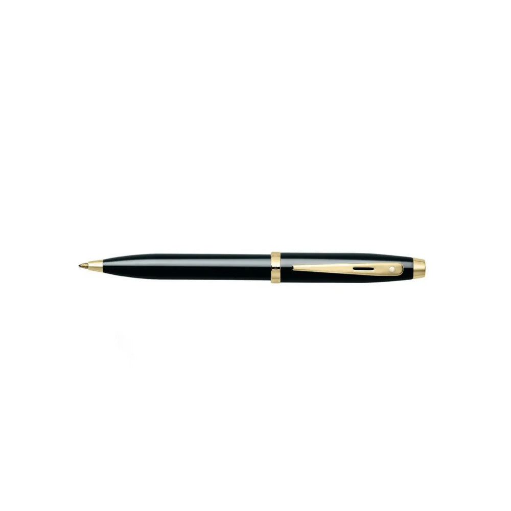 Sheaffer 100 9322 Glossy Black with Gold Trim Ballpoint Pen