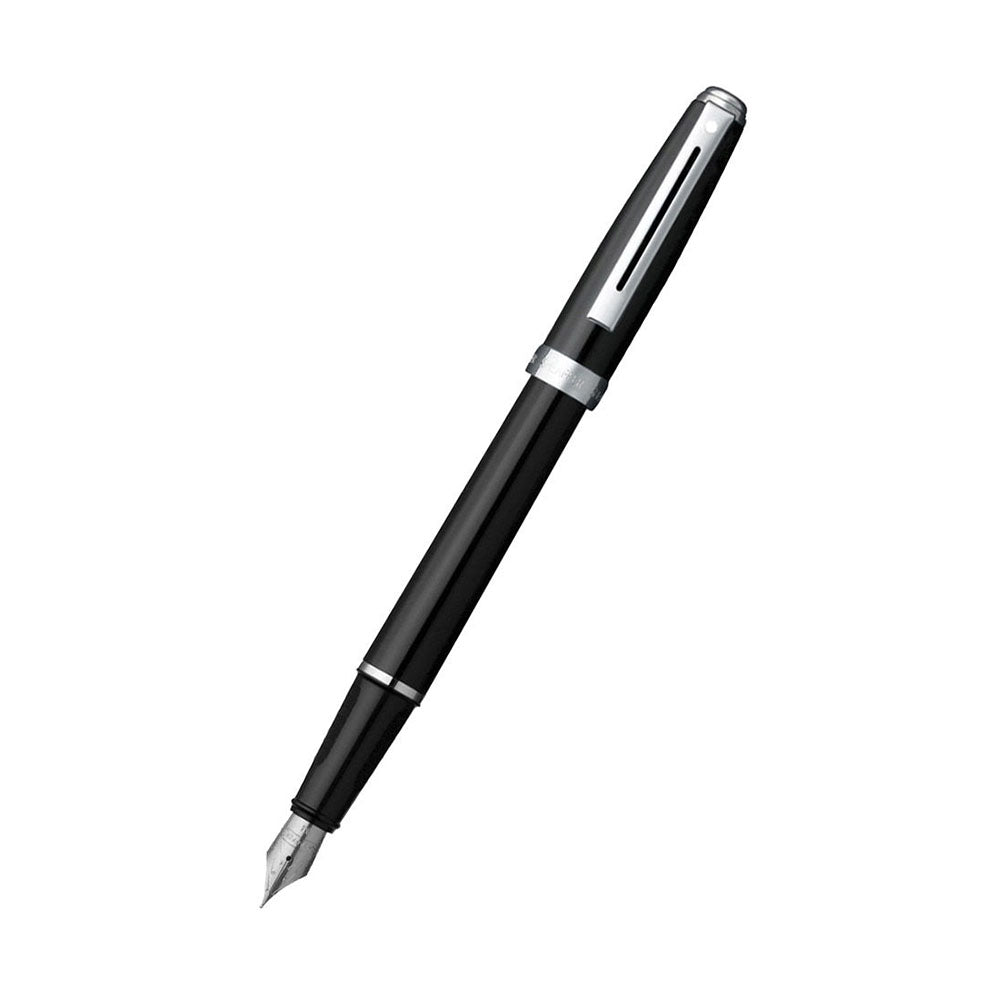 Sheaffer Prelude A373 Black Lacquer with Nickel Plated Trim Fountain Pen - Medium Nib