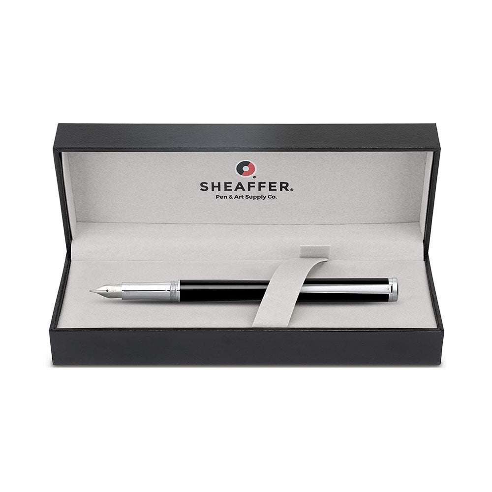 Sheaffer Intensity 9235 Onyx With Chrome-Plated Trim Fountain Pen – Medium Nib