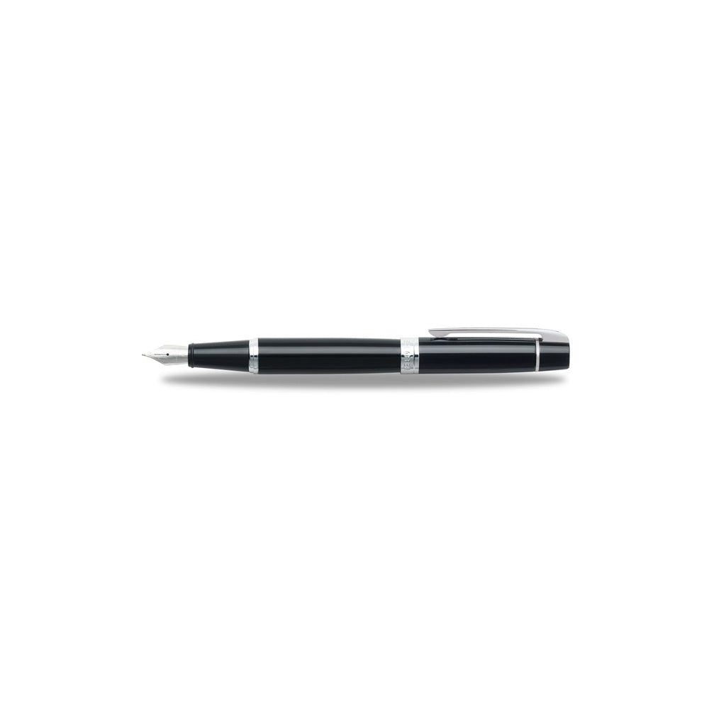 Sheaffer 300 A9312 Glossy Black with Chrome Trim Fountain Pen - Medium Nib