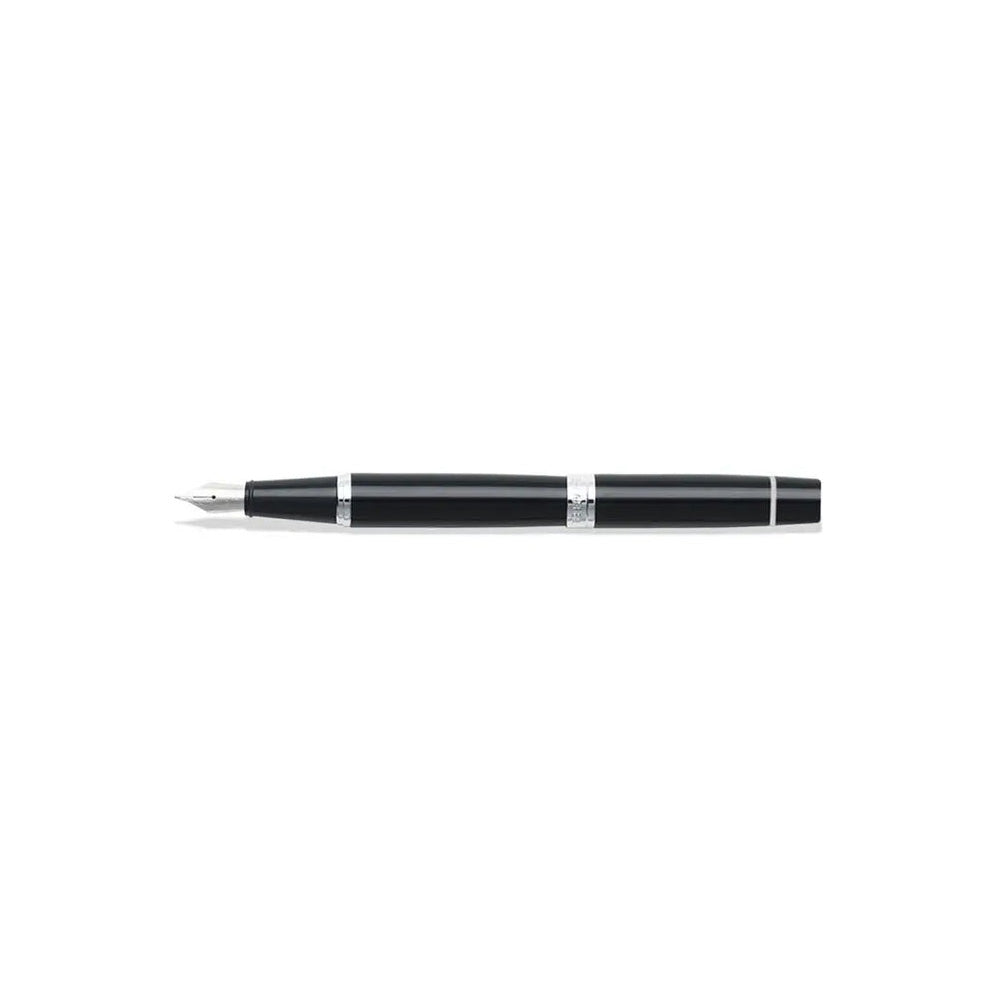 Sheaffer 300 A9312 Glossy Black with Chrome Trim Fountain Pen - Medium Nib