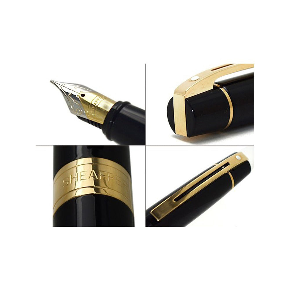 Sheaffer Gift 300 A9325 Glossy Black GT Fountain Pen – Medium Nib