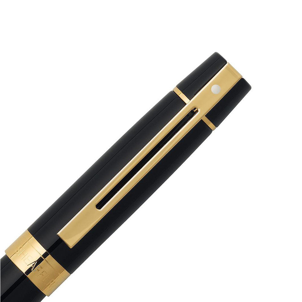 Sheaffer Gift 300 9325 Glossy Black Lacquer with Gold-Plated Trim Rollerball Pen