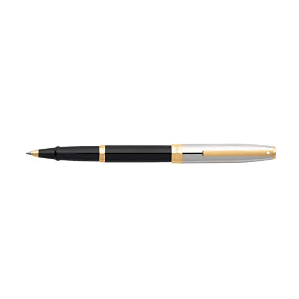 Sheaffer Sagaris 9475 Black Barrel & Chrome Cap with Gold Trim Rollerball Pen