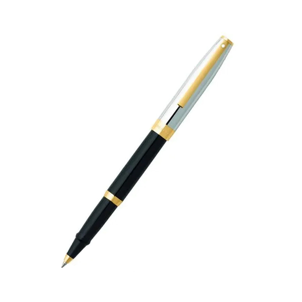 Sheaffer Sagaris 9475 Black Barrel & Chrome Cap with Gold Trim Rollerball Pen