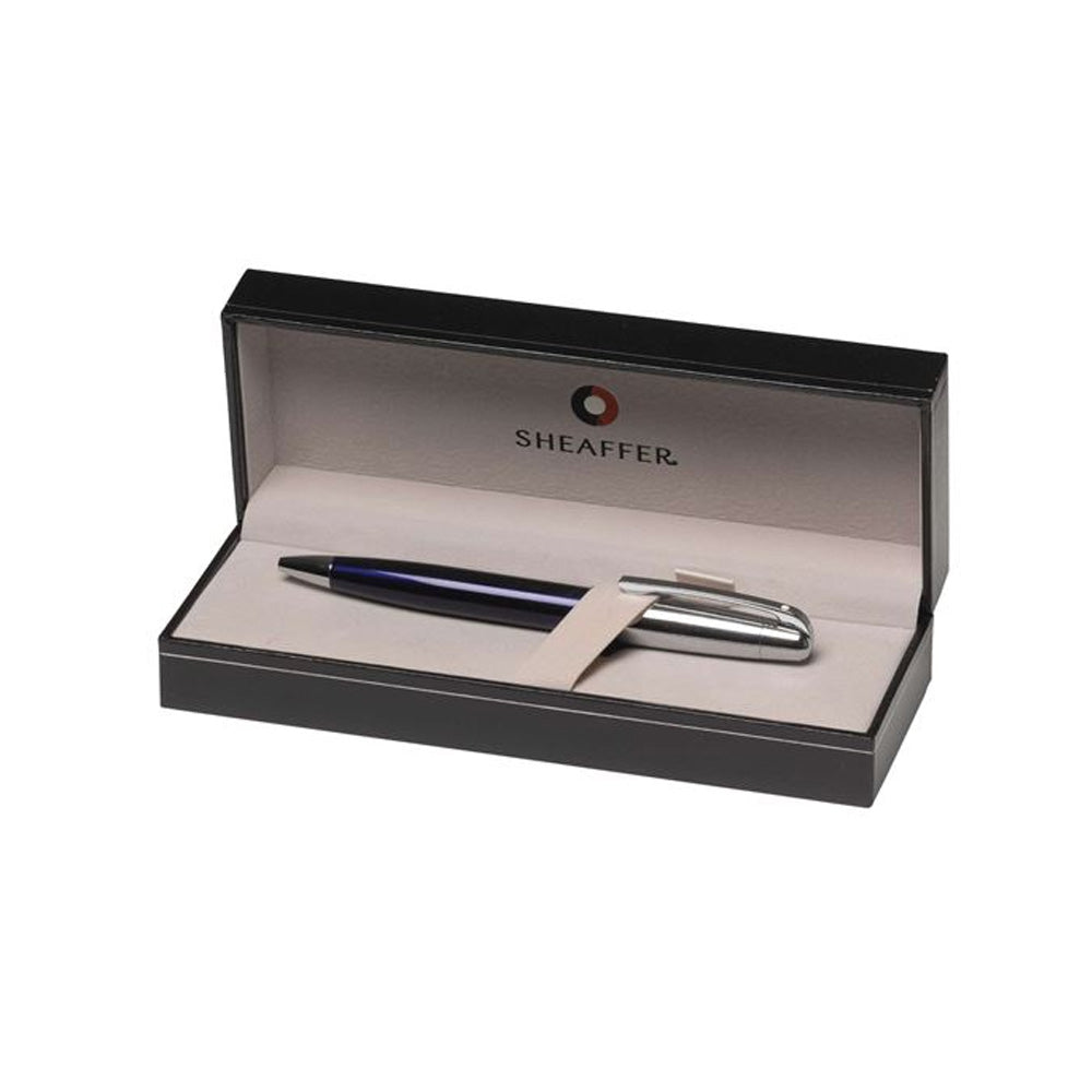 Sheaffer Gift 500 9337 Translucent Blue Barrel with Bright Chrome Cap Ballpoint Pen
