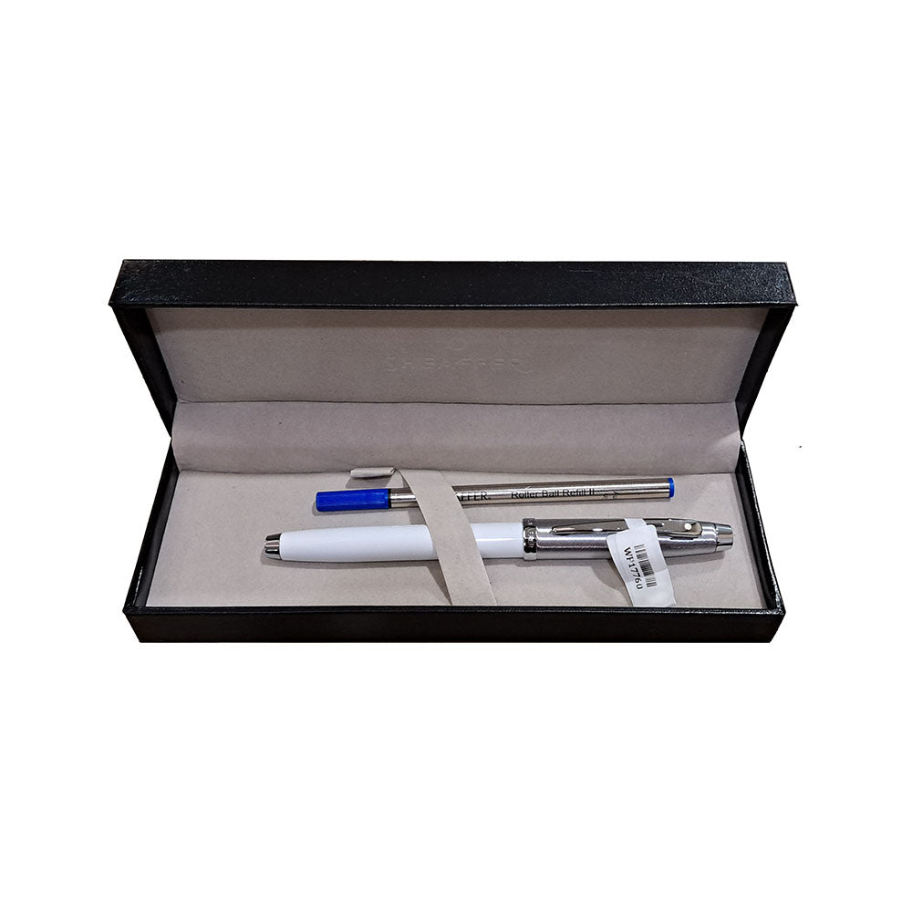 Sheaffer Gift 100 9324 White Lacquer with Nickel Plated Trim Rollerball Pen