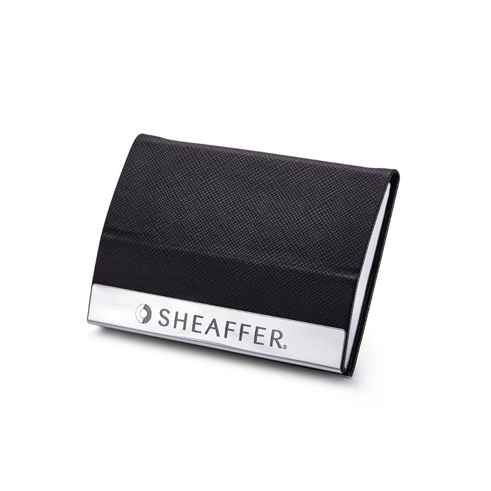 Sheaffer Gift 100 9306 Brushed Chrome with Nickel-Plated Ball Pen with Business Card Holder