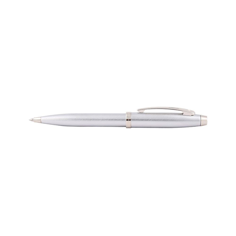 Sheaffer Gift 100 9306 Brushed Chrome with Nickel-Plated Ball Pen with Business Card Holder