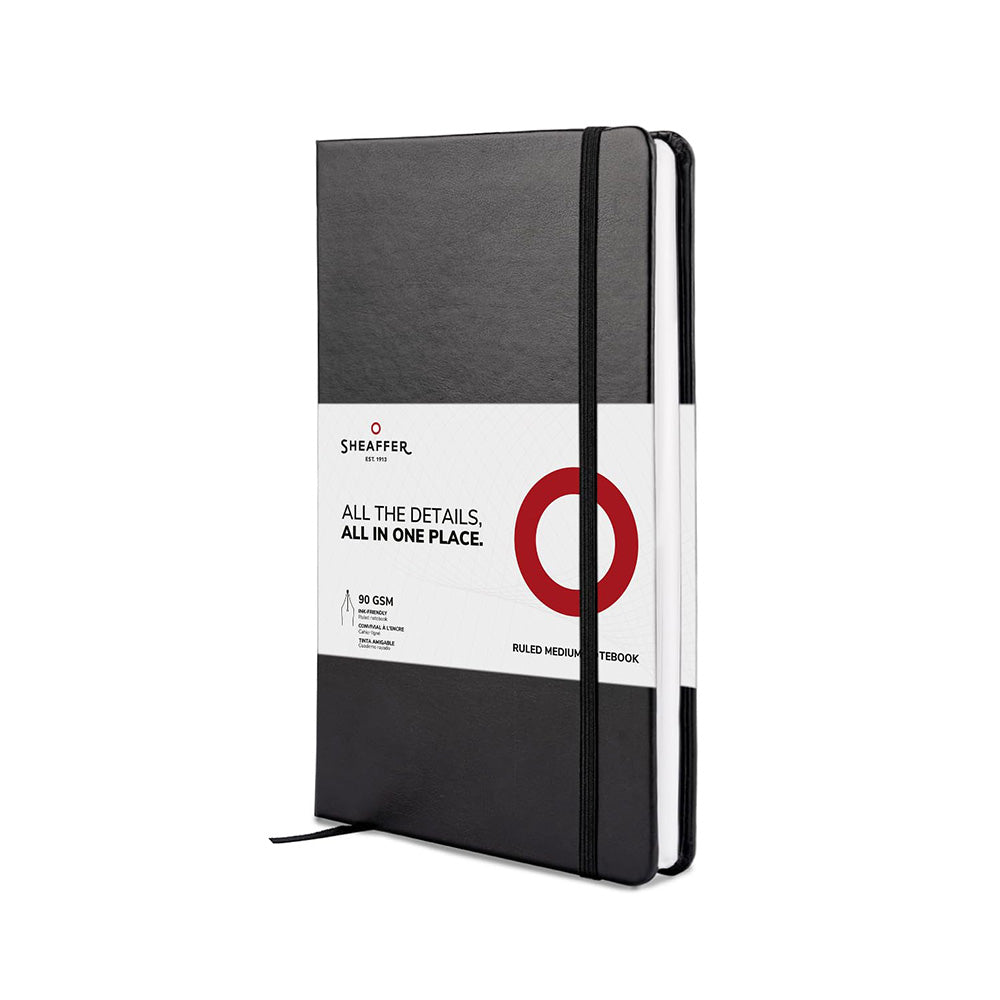 Sheaffer Gift 300 A9325 Glossy Black GT Ball Pen with A5 Notebook