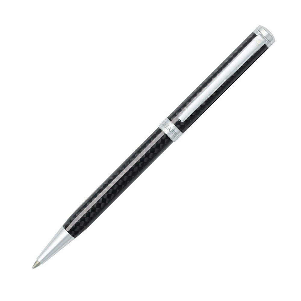 Sheaffer Set 9234 Intensity Black Carbon Fiber CT Ballpoint Pen with Slim Black Wallet