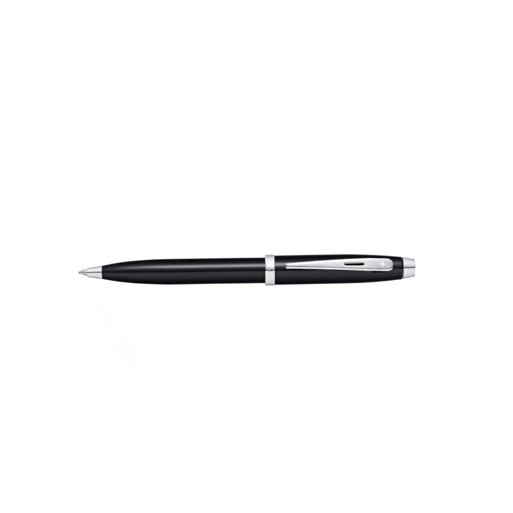 Sheaffer 100 9338 Glossy Black with Chrome Trim Ballpoint Pen