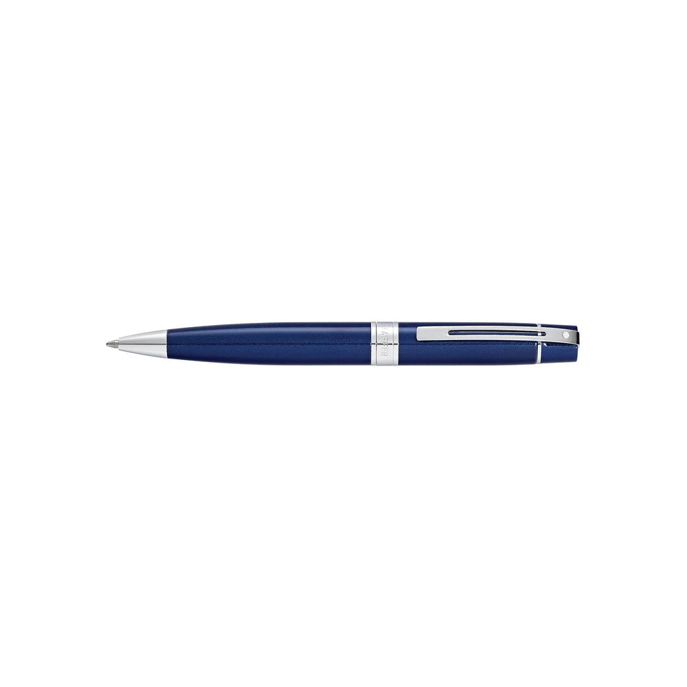 Sheaffer 300 E9341 Glossy Blue With Chrome Trim Ball Pen