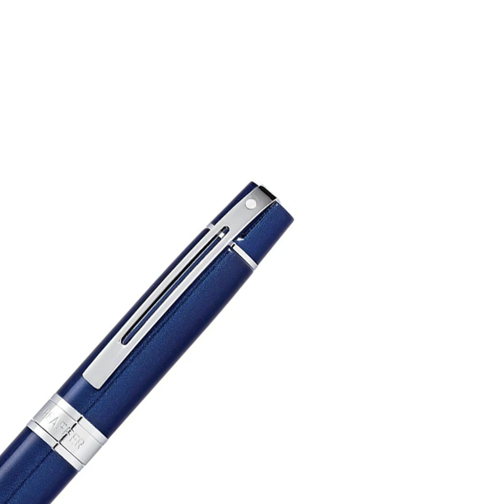 Sheaffer 300 E9341 Glossy Blue With Chrome Trim Ball Pen