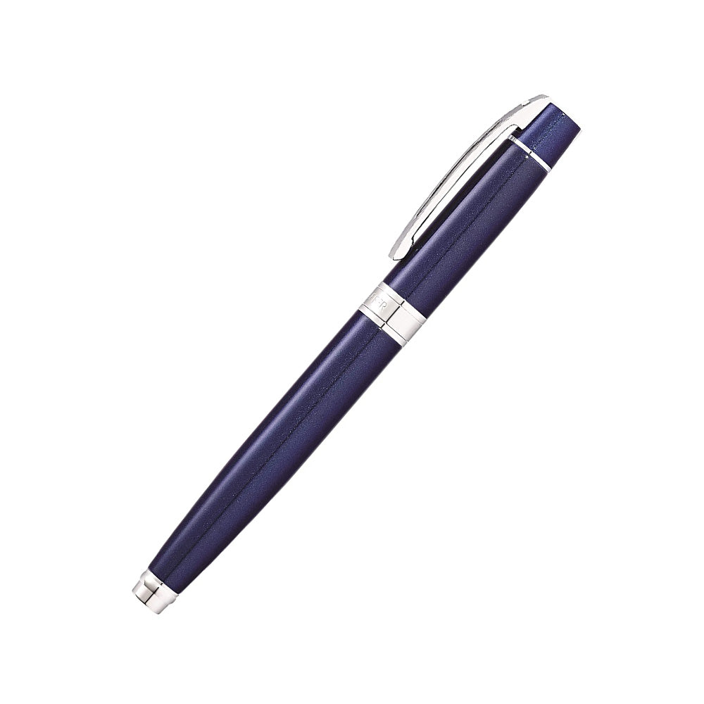 Sheaffer 300 E9341 Glossy Blue with Chrome Trim Fountain Pen - Medium Nib