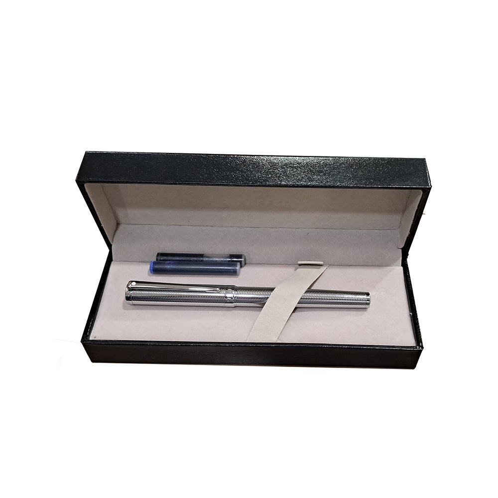 Sheaffer Intensity 9241 Engraved Chrome with Chrome-Plated Trim Fountain Pen - Medium Nib