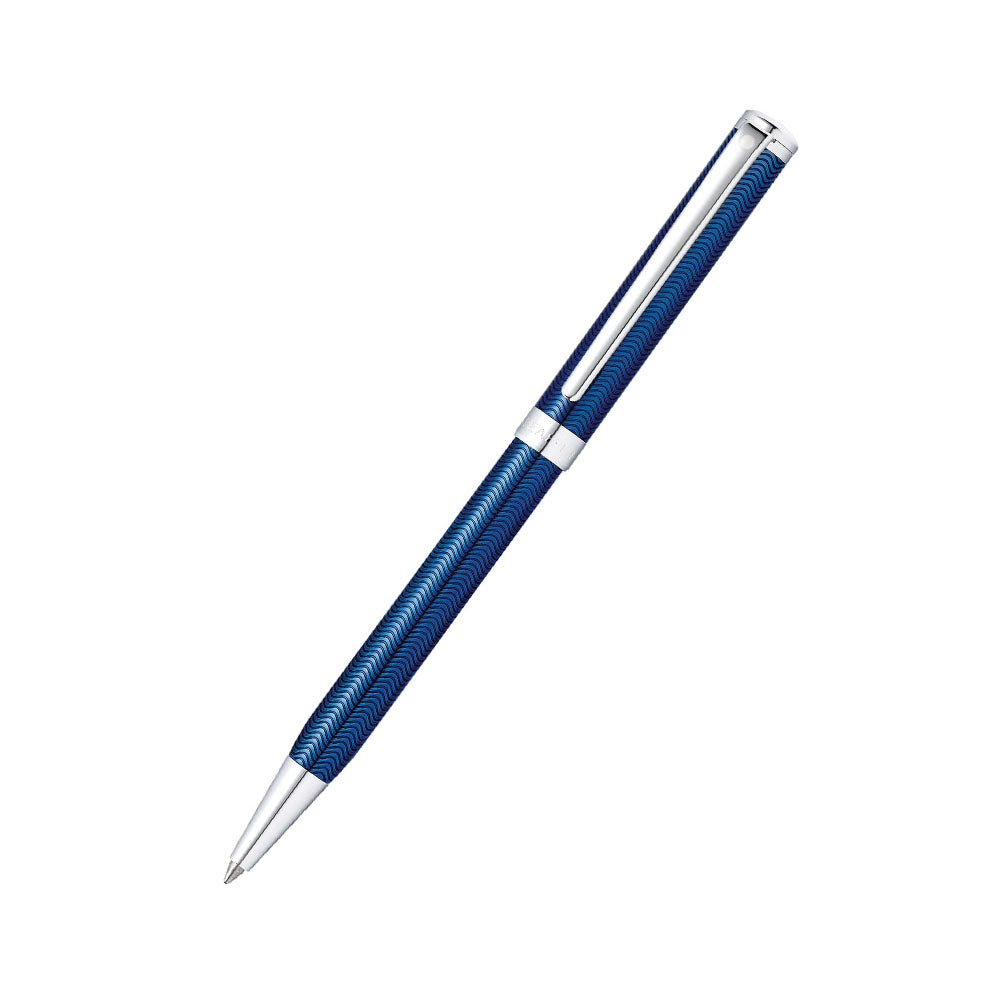 Sheaffer Intensity A9243 Engraved Translucent Blue with Chrome-Plated Trim Ballpoint Pen