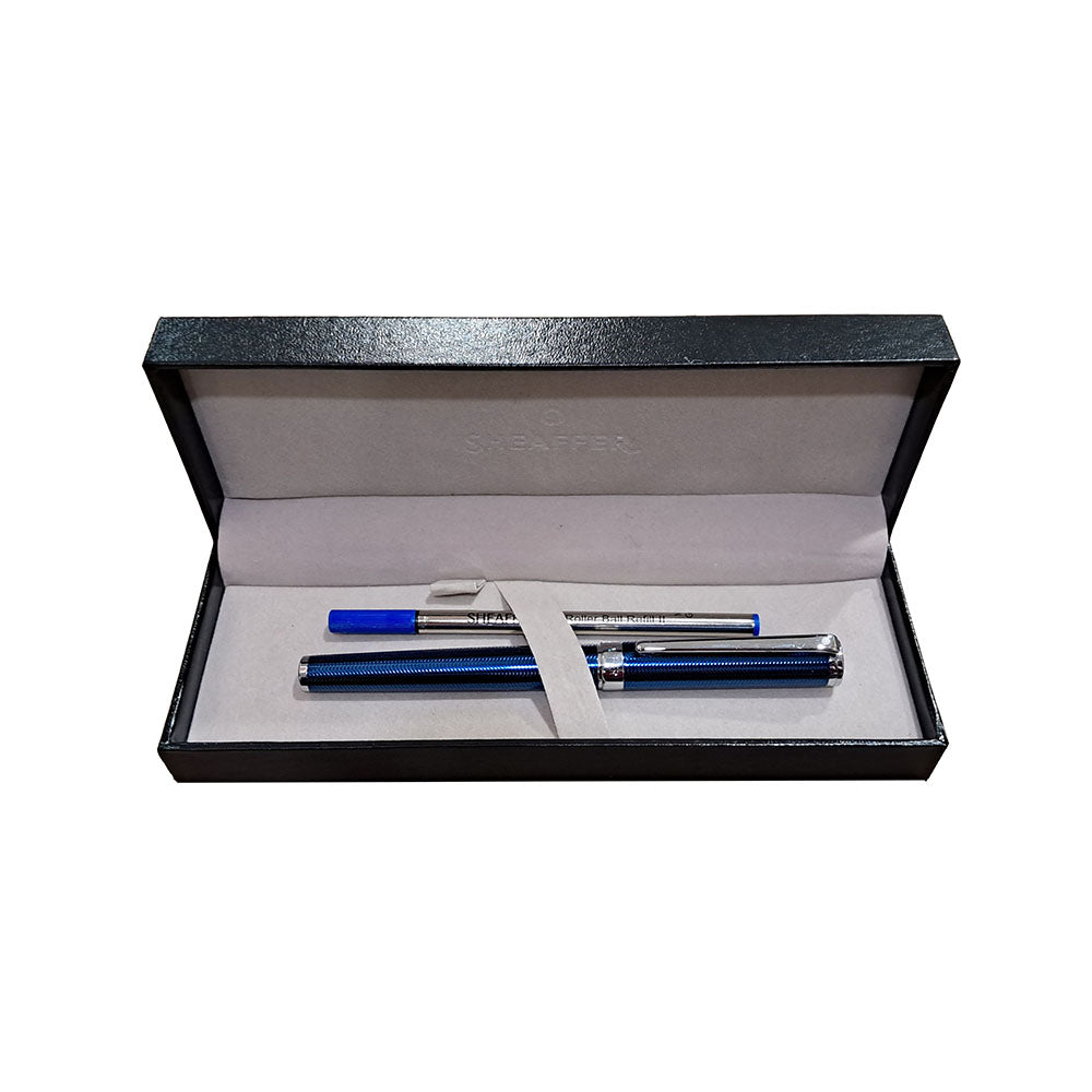 Sheaffer Intensity 9243 Engraved Translucent Blue Lacquer CT Rollerball Pen