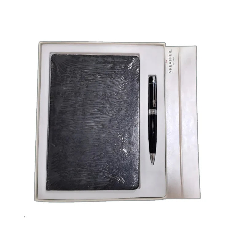 Sheaffer Gift 300 9312 Glossy Black GT Ball Pen with A5 Notebook
