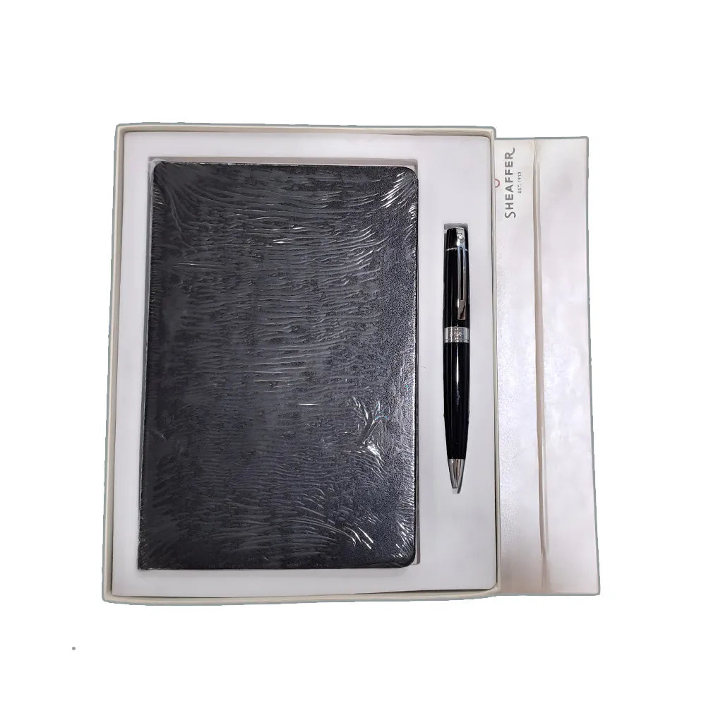 Sheaffer Gift 300 9312 Glossy Black GT Ball Pen with A5 Notebook