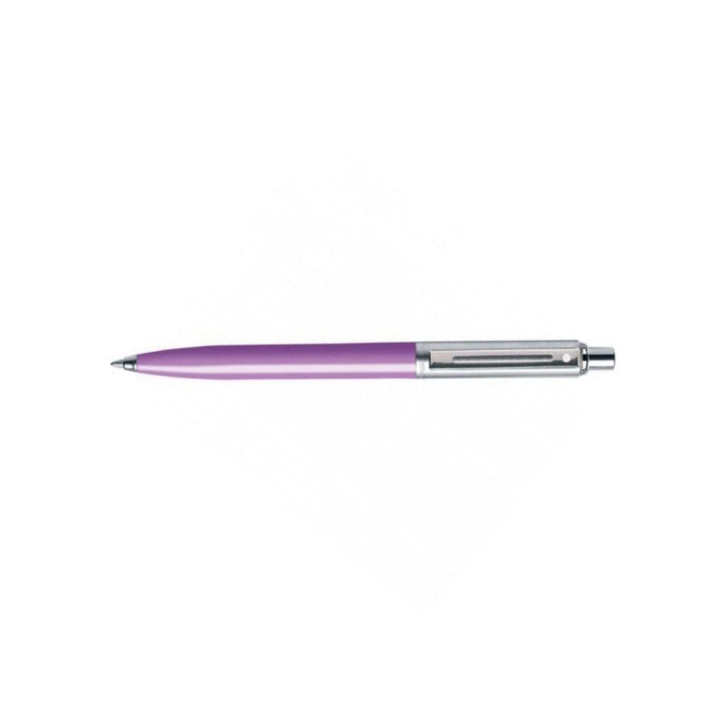 Sheaffer Sentinel A321 Brushed Chrome Cap and Purple Barrel Ballpoint Pen