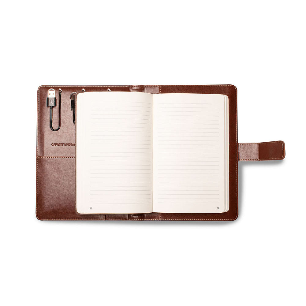 Pennline Design 5 Organizer with 4000mAh Powerbank - Brown