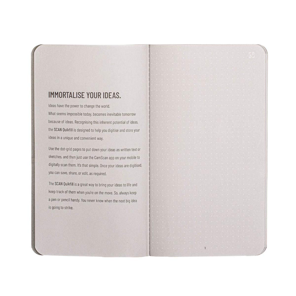Pennline Quikfill Scan Notebook (Quikrite) Set of 2 - Grey