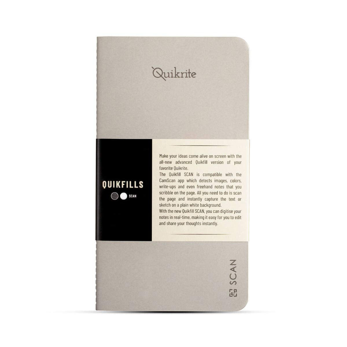 Pennline Quikfill Scan Notebook (Quikrite) Set of 2 - Grey