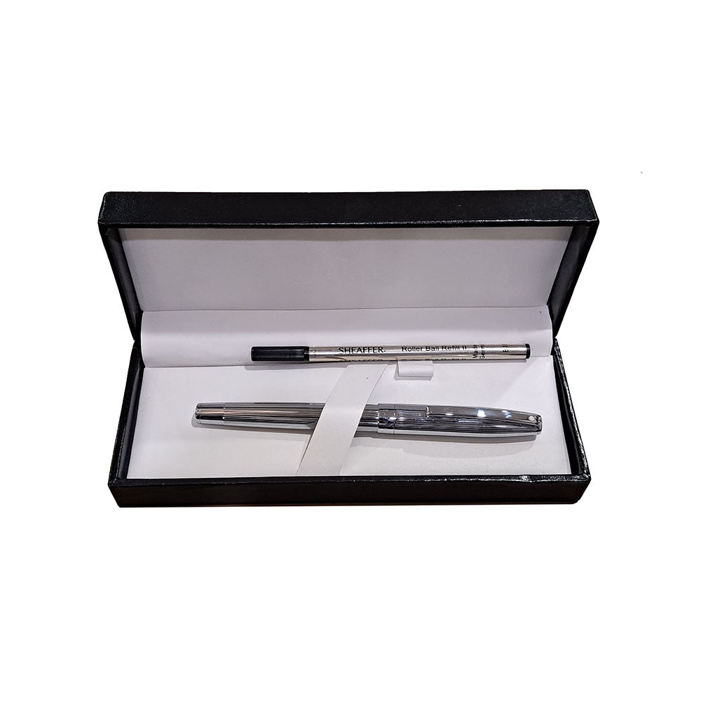 Sheaffer Sagaris A9481 Chrome and Line Engraved Finish CT Rollerball Pen