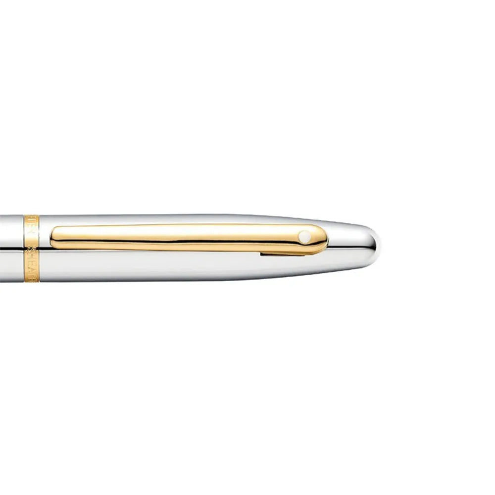 Sheaffer VFM 9422 Polished Chrome With Gold-Plated Trim Fountain Pen - Medium Nib