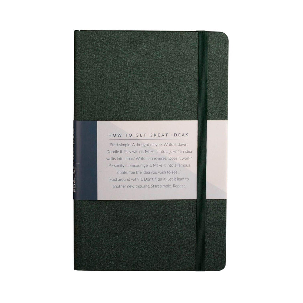 Pennline Hard Bound Notebook (Ruled) A5 - Dark Green