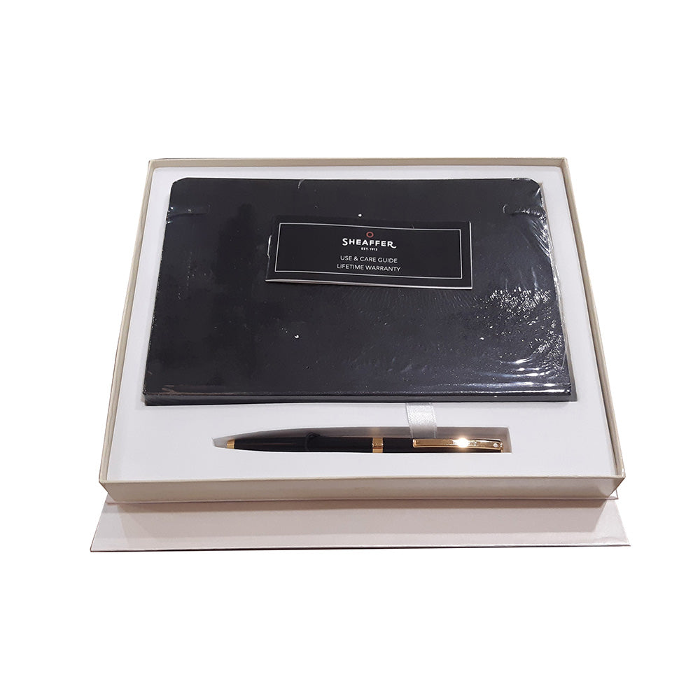 Sheaffer Set 9471 Sagaris Black GT Ball Pen with Black A5 Notebook
