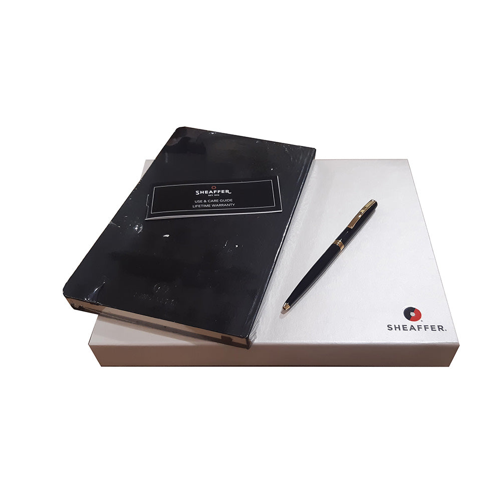 Sheaffer Set 9471 Sagaris Black GT Ball Pen with Black A5 Notebook