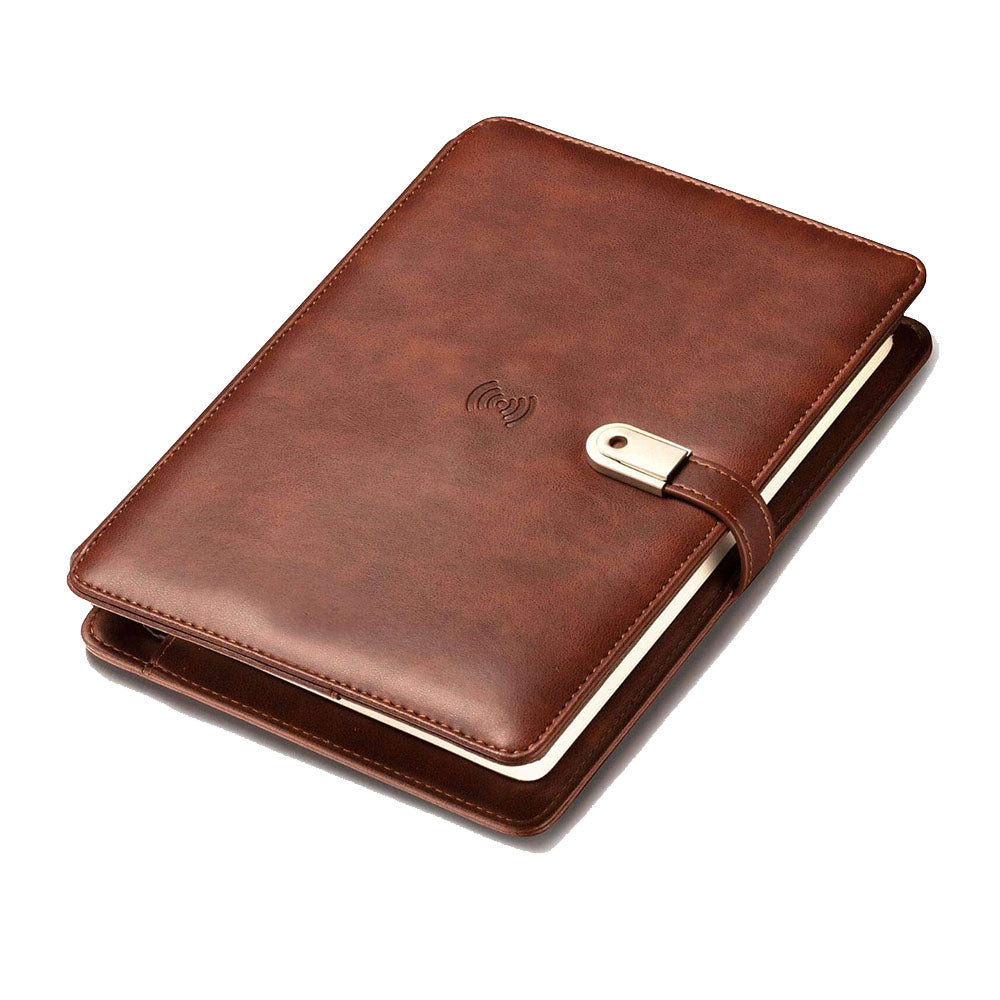 Pennline Design 7 Organizer With Wireless Charging + 4000mAh Powerbank + 16GB Flash Drive Dark Brown