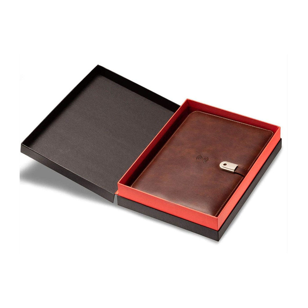 Pennline Design 7 Organizer With Wireless Charging + 4000mAh Powerbank + 16GB Flash Drive Dark Brown