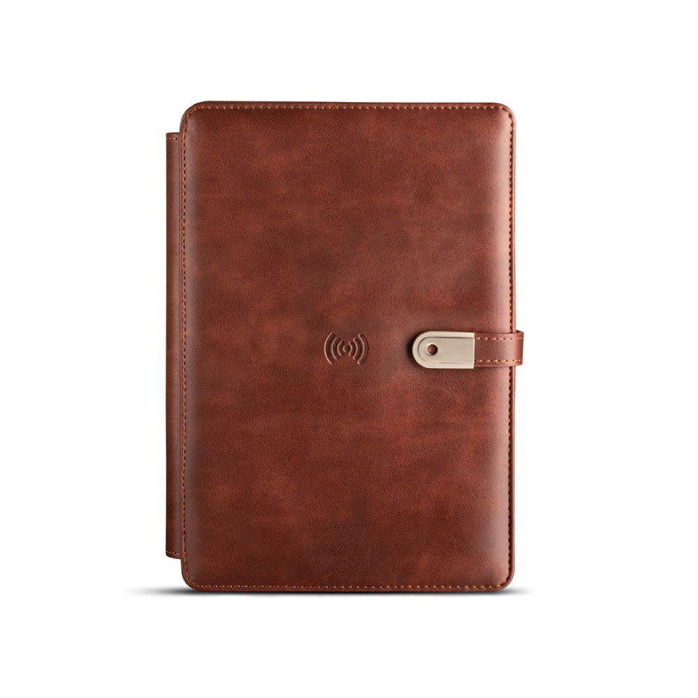 Pennline Design 7 Organizer With Wireless Charging + 4000mAh Powerbank + 16GB Flash Drive Dark Brown