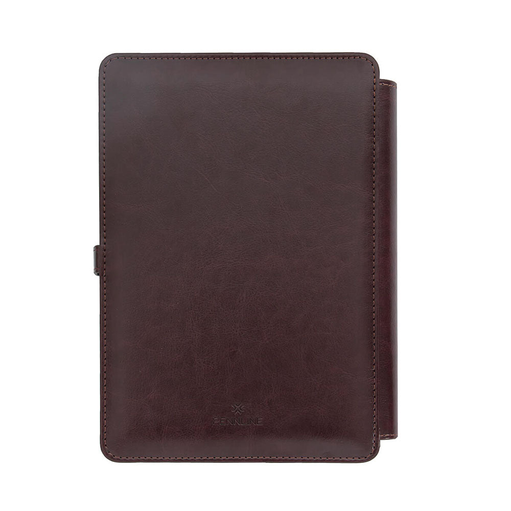Pennline Superbook Organizer With Wireless Charging + 8000mAh Powerbank + 16GB Flash Drive – Coffee Brown