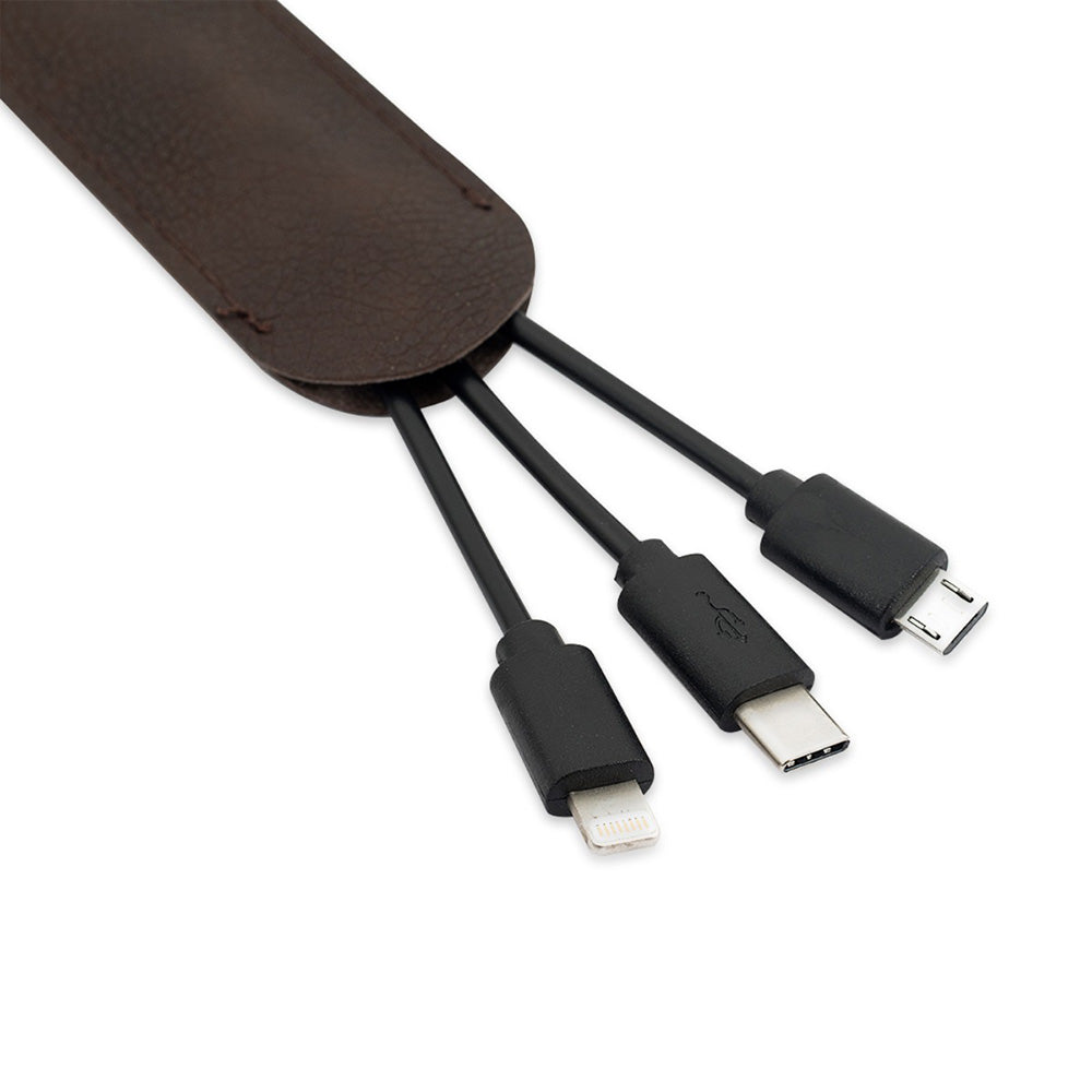 Pennline Superbook-Mini Organiser with Wireless Charging and 4000mAh Powerbank - Coffee Brown