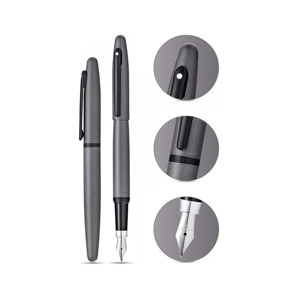 Sheaffer VFM 9424 Matte Grey with Matte Black Trim Fountain Pen - Medium Nib