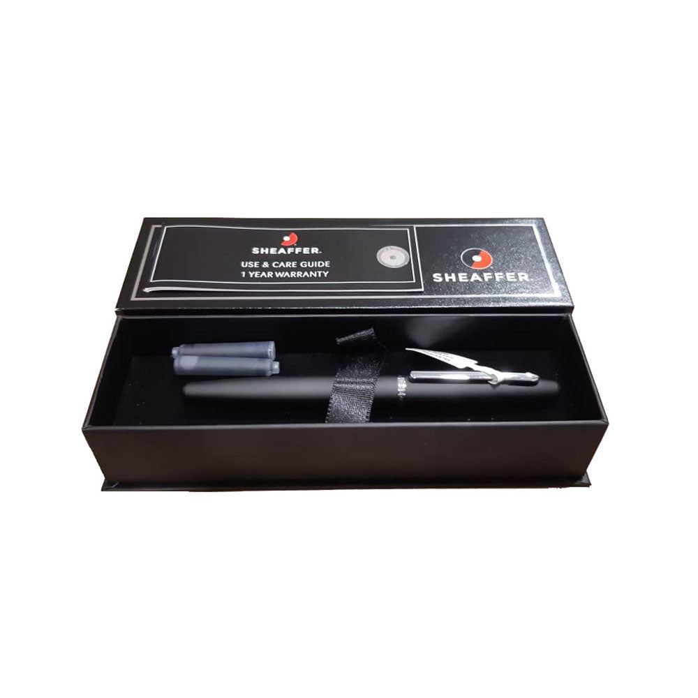 Sheaffer VFM 9405 Matte Black with Nickel Plate Trim Fountain Pen - Fine Nib