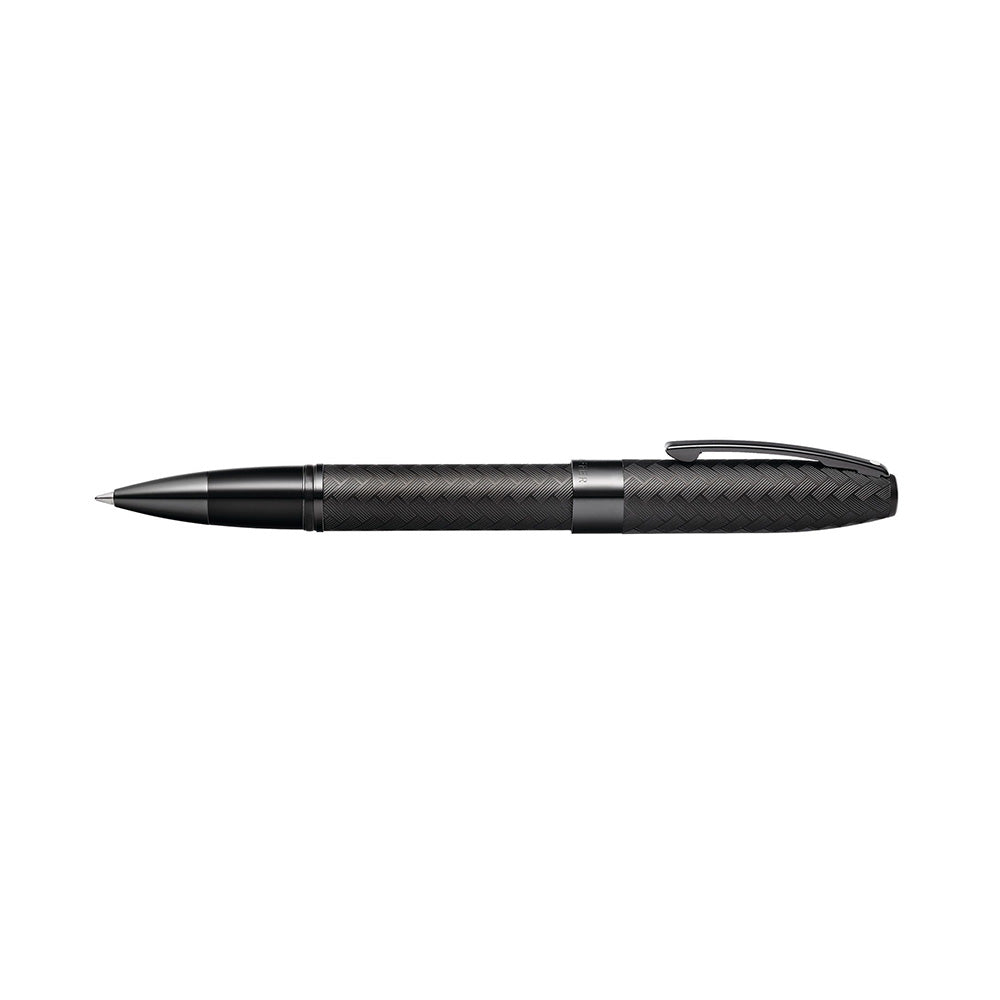 Sheaffer 9061 Legacy Matte Black PVD with Engraved Chevron Pattern Rollerball Pen