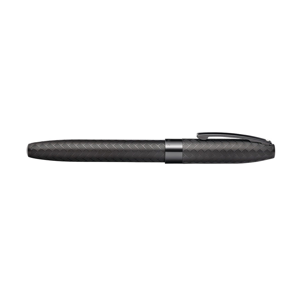 Sheaffer 9061 Legacy Matte Black PVD with Engraved Chevron Pattern Rollerball Pen